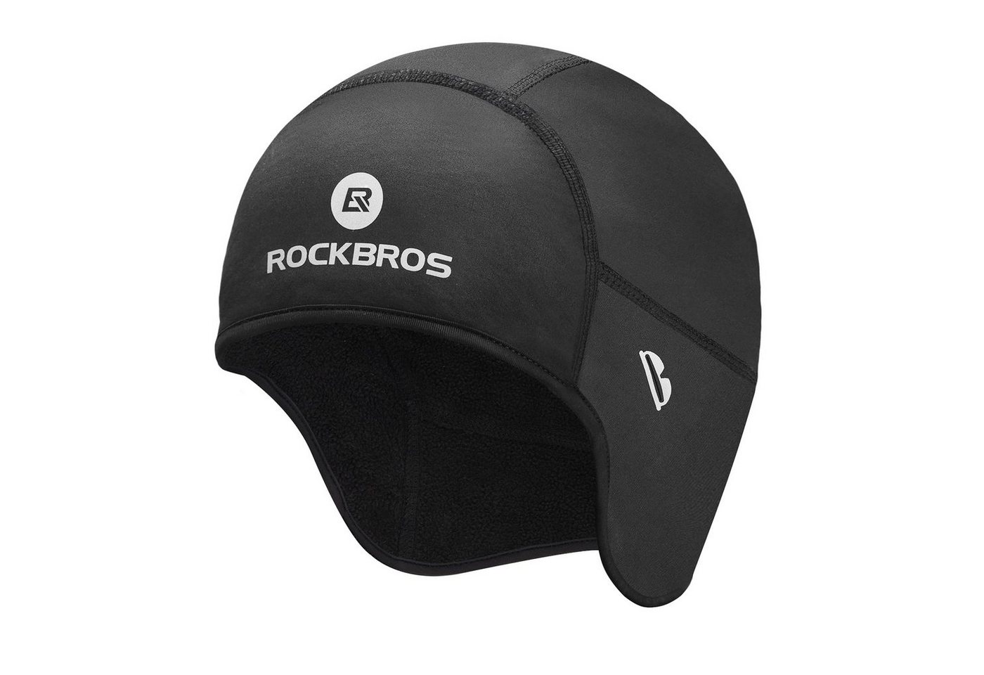 ROCKBROS Schirmmütze Helmmütze Mütze Unterziehmütze (Fahrrad Mütze, Wintermütze mit Brille-Loch, Helm Unterziehmütze Winddicht für Radfahren, Skifahren, Laufen, Outdoor-Aktivitäten, für Damen und Herren) von ROCKBROS