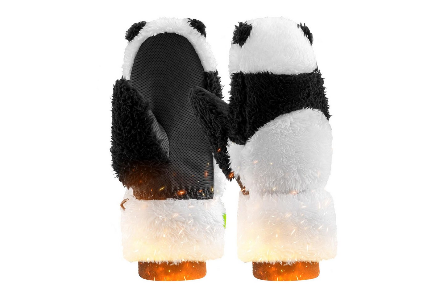 ROCKBROS Skihandschuhe Panda Design, warme Thermo Handschuhe mit vollen Fingern, winddicht Cute panda design von ROCKBROS