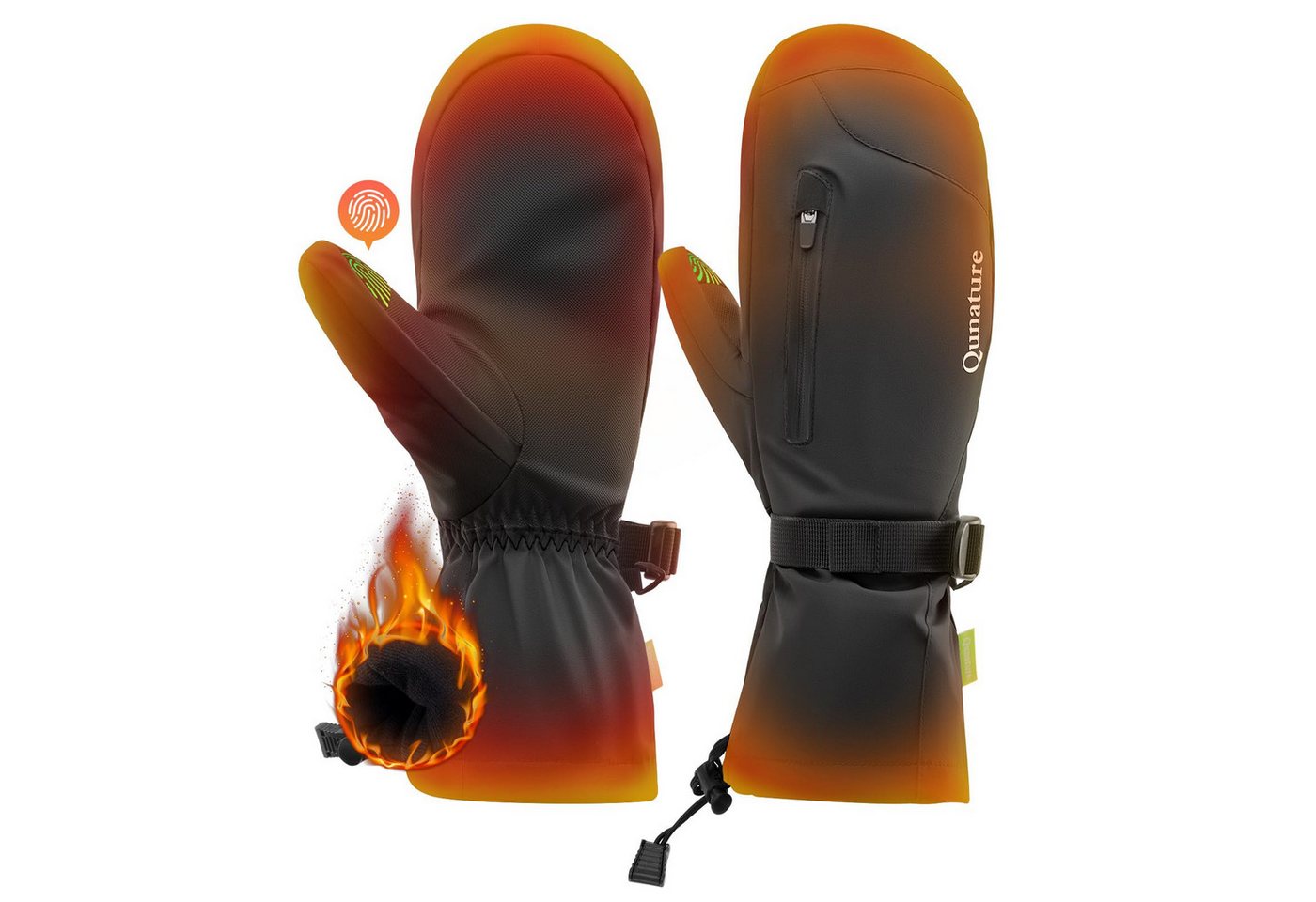ROCKBROS Skihandschuhe Wärmend, Winddicht, Wasserdicht, Vollfinger Handschuhe mit Touchscreen Touch screen function von ROCKBROS