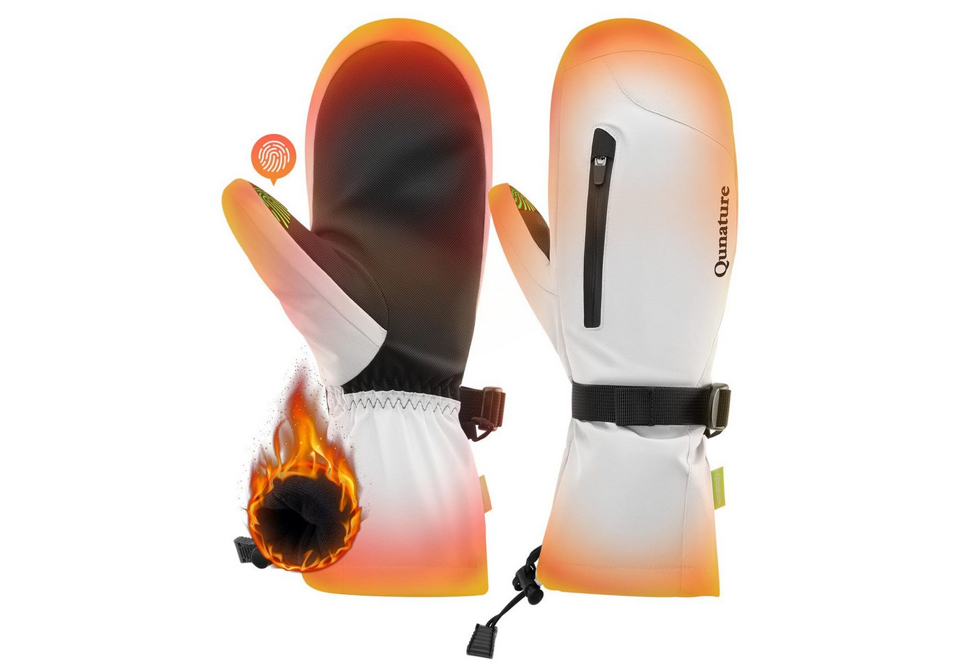 ROCKBROS Skihandschuhe Wärmend, Winddicht, Wasserdicht, Vollfinger Handschuhe mit Touchscreen Touch screen function von ROCKBROS