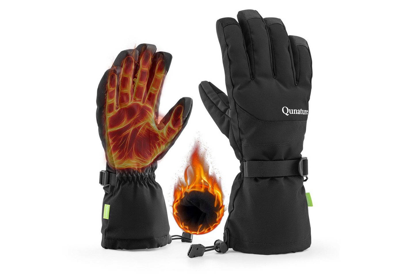 ROCKBROS Skihandschuhe Winterhandschuhe wasserdichte Winddichte Touchscreen für Winter-Sports Tragbar & verstellbare Ärmelbündchen von ROCKBROS