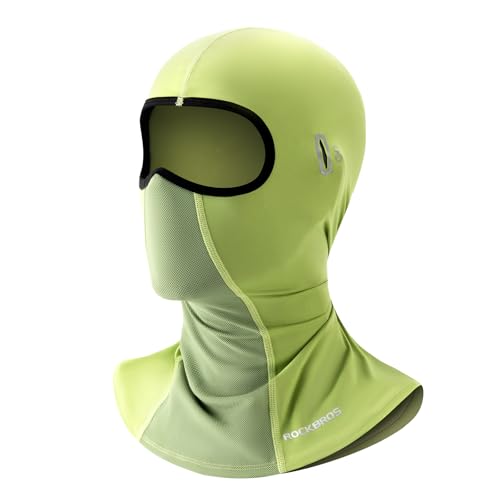 ROCKBROS Sommer Sturmhaube UPF40+ Balaclava Multifunctional Full Face Mask Schnelltrocknende Eisseide Gesichtsmaske Damen Herren für Outdoor Sports Fahrrad Motorrad von ROCKBROS