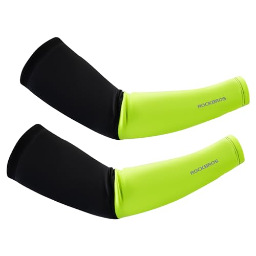 ROCKBROS Sport Armlinge Beinlinge Winter Arm Sleeves Armwärmer Beinwärmer Herren Damen für Radfahren, Angeln, Fußball, Basketball, Wandern, Laufen, Outdoorarbeit 1 Paar(Armlinge L-XL) von ROCKBROS