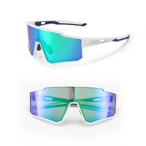 ROCKBROS Sport Sonnenbrille Polarisiert Fahrradbrille Herren Damen Sunglasses UV400 Schutzbrille TR90 Rahmen für Outdoorsport Radfahren Golf von ROCKBROS