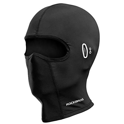 ROCKBROS Sturmhaube Atmungsaktiv UPF 50+ für Sommer Radsport Motorrad Bandana Multifunktionstuch Elastisch Halstuch Damen Herren (Schwarz, Stil 2) von ROCKBROS