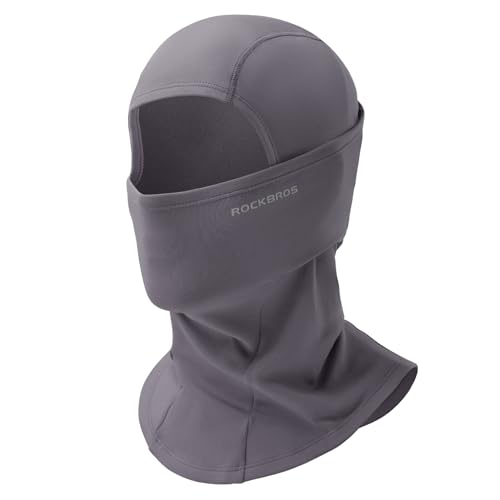 ROCKBROS Sturmhaube Balaclava Skimaske Winddicht Warm für Fahrrad Ski Motorrad Winter Unisex Einheitsgröße, Grau von ROCKBROS
