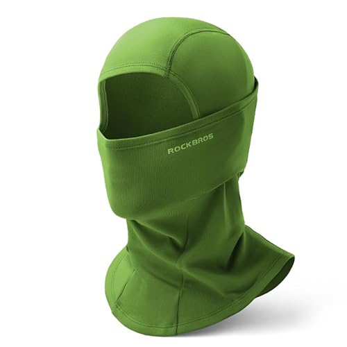 ROCKBROS Sturmhaube Herbst/Winter Thermo Balaclava für Outdoorsports Radfahren Skifahren Snowboard Reflektierend Winddicht Anti-Staub Atmungsaktiv Einheitsgröße für Damen Herren Armeegrün von ROCKBROS