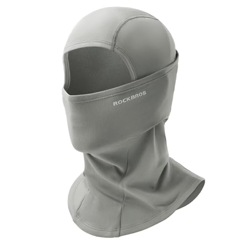 ROCKBROS Sturmhaube Balaclava Skimaske Winddicht Warm für Fahrrad Ski Motorrad Winter Unisex Einheitsgröße, Grau von ROCKBROS