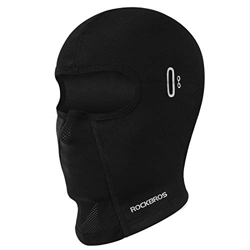 ROCKBROS Sturmhaube Motorrad Skimaske Sturmmaske Warm Fahrrad Gesichtsmaske für Damen Herren Balaclava Winddicht 54-62CM Schwarz/Grau von ROCKBROS