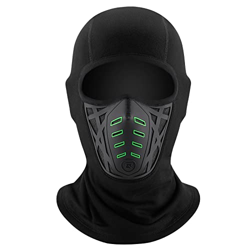 ROCKBROS Sturmhaube Winter Motorrad Gesichtshaube Atmungsaktiv Motorradmaske Skimaske Winddicht Warm Balaclava für Outdoorsports Radfahren, Skifahren, Motorradfahren Herren Damen Einheitsgröße von ROCKBROS