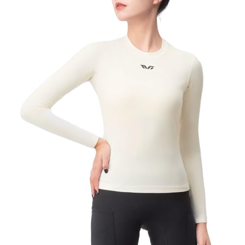 ROCKBROS TVI Fahrrad Thermounterwäsche Damen, Lange Ärmel Radtrikot Winter Fahrradtrikot Bekleidung Oberteil Langarmshirt für MTB Motorrad Running von ROCKBROS