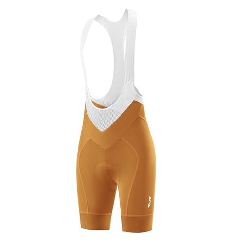 ROCKBROS TVI Fahrradhose Träger-Radhose Damen Gepolstert mit V-Taille und Shaping-Effekt Kurz Sommer Atmungsaktiv Elastisch Schnelltrocknend Shorts für Radfahren Rennrad von ROCKBROS