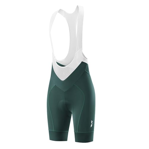 ROCKBROS TVI Fahrradhose Träger-Radhose Damen Gepolstert mit V-Taille und Shaping-Effekt Kurz Sommer Atmungsaktiv Elastisch Schnelltrocknend Shorts für Radfahren Rennrad von ROCKBROS