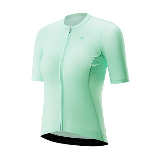 ROCKBROS TVI Radtrikot Damen Kurzarm, Fahrradbekleidung Rennrad Trikots Fahrrad Short Sleeve Atmungsaktive Cycling Jersey Mountainbike Frauen Sport Shirts Sommer von ROCKBROS