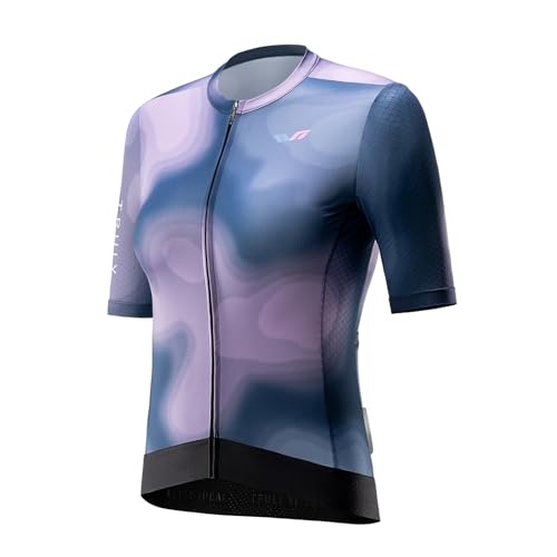 ROCKBROS TVI Radtrikot Damen Kurzarm Sommer, Fahrradtrikot Atmungsaktiv Rennrad Trikot mit 3 Taschen, Radfahren Top Schnelltrocknend von ROCKBROS
