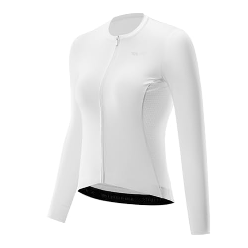 ROCKBROS TVI Radtrikot Damen Langarm, Fahrrad Bekleidung Sport Tops Rennrad Kleidung Shirts Atmungsaktive Cycling Jersey Mountainbike Frauen Shirts Schnell Trocknen Stoff von ROCKBROS