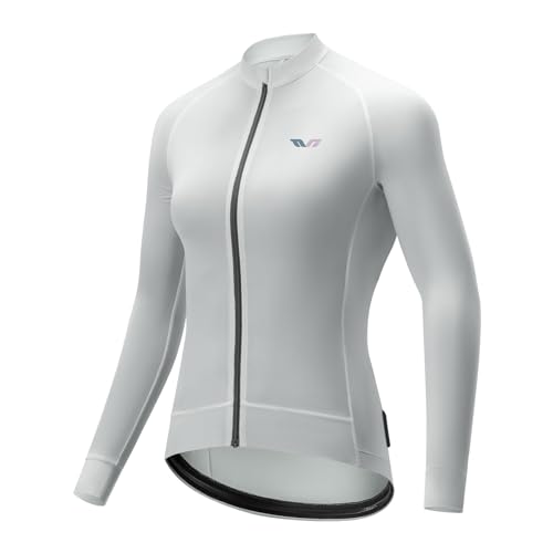 ROCKBROS TVI Radtrikot Damen Langarm, Fahrradtrikot Sommer Rennrad Atmungsaktiv Radfahren Top für Frauen Schnelltrocknend von ROCKBROS