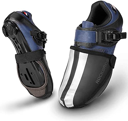 ROCKBROS Überschuhe Fahrrad Wasserdicht Überzieher Winddicht für Herren und Damen Reflektierend S 39-40 M 41-43 L 44-46 von ROCKBROS