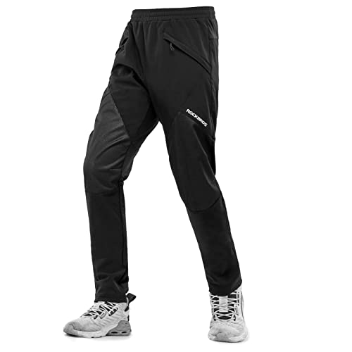 ROCKBROS Winter Laufhose Fahrradhose Herren Lange Radlerhose Skihose Warm Fleece M-4XL von ROCKBROS