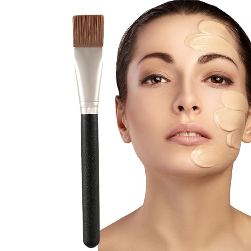 Konturpinsel | Tragbare Pinsel für Emulsionskosmetik mit flacher Spitze,Make-up-Tools für Frauen für Concealer, Pre-Make-up, Grundierung, Grundierungscreme, Maskencreme Rockia von ROCKIA