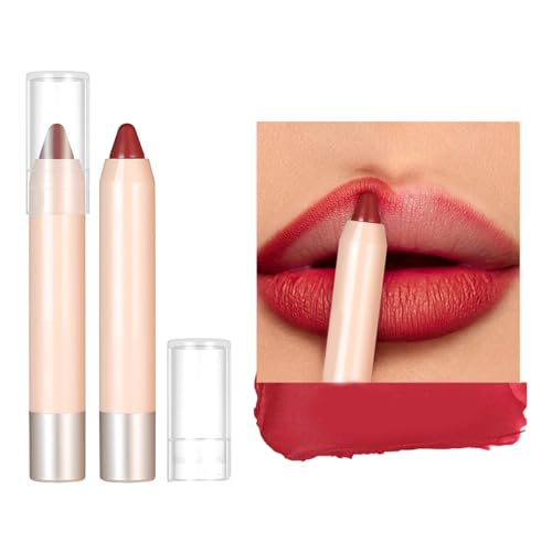 Lippenfleckenmarker | Lipgloss und Lippenstift 20g Bleistift | Wasserfester, wischfester, hochpigmentierter Lipliner, 8 natürliche Farben für Frauen-Make-up, langlebig und feuchtigkeitsspendend Rockia von ROCKIA