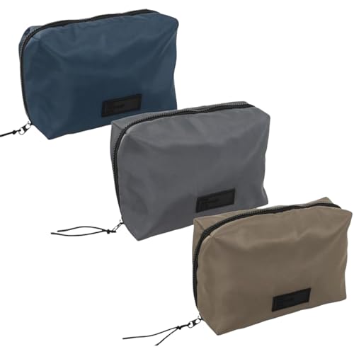 3er-Set Reise-Kulturbeutel aus Nylon für Herren oder Uni, Grau Blau und Beige, Aufbewahrungsetui, 22 cm, Mehrfarbig, 22x8x15 cm 3er-Set Reise-Kulturbeutel aus Nylon für Herren oder Uni, Grau Blau und Beige, Aufbewahrungsetui, 22 cm, Mehrfarbig, 22x8x15 cm von ROCKING GIFTS