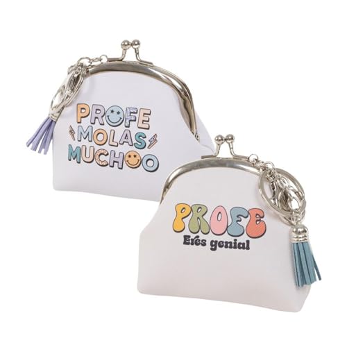ROCKING GIFTS Set mit 2 Geldbörsen aus Kunstleder mit Clip und Schlüsselanhänger, Geschenk für Lehrer, Schullehrer, Schulabschluss, 8 cm ROCKING GIFTS Set mit 2 Geldbörsen aus Kunstleder mit Clip und Schlüsselanhänger, Geschenk für Lehrer, Schullehrer, Schulabschluss, 8 cm von ROCKING GIFTS