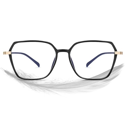 ROCKNIGHT Blaulichtfilterbrille Damen Herren Computer Lesen/Spielen/TV/Telefone Überanstrengung der Augen und UV-Blendung Schwarzer Rahmen von ROCKNIGHT