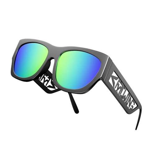 ROCKNIGHT HD Polarisierte Sonnenbrille zum Fahren mit UV400-Schutz, blendfrei, modische flache Bügellinse von ROCKNIGHT