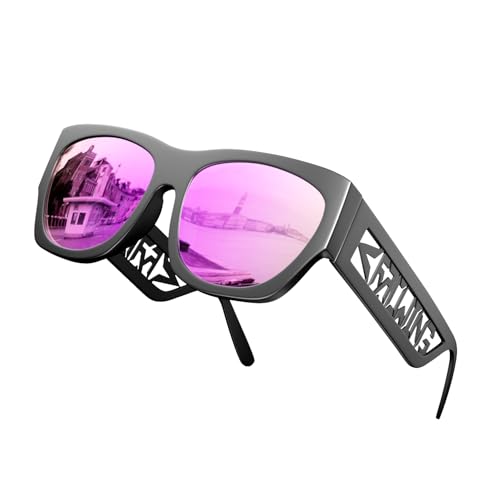 ROCKNIGHT HD Polarisierte Sonnenbrille zum Fahren mit UV400-Schutz, blendfrei, modische flache Bügellinse von ROCKNIGHT