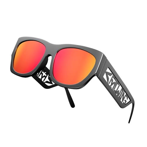 ROCKNIGHT HD Polarisierte Sonnenbrille zum Fahren mit UV400-Schutz, blendfrei, modische flache Bügellinse von ROCKNIGHT