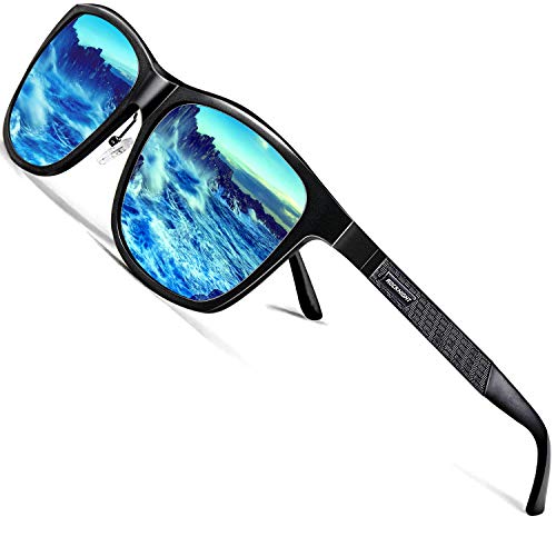 ROCKNIHGT Fishing Polarized Blue Mirrored Sonnenbrille Herren Strand Outdoor Al-Mg Big Head Sonnenbrille von ROCKNIGHT