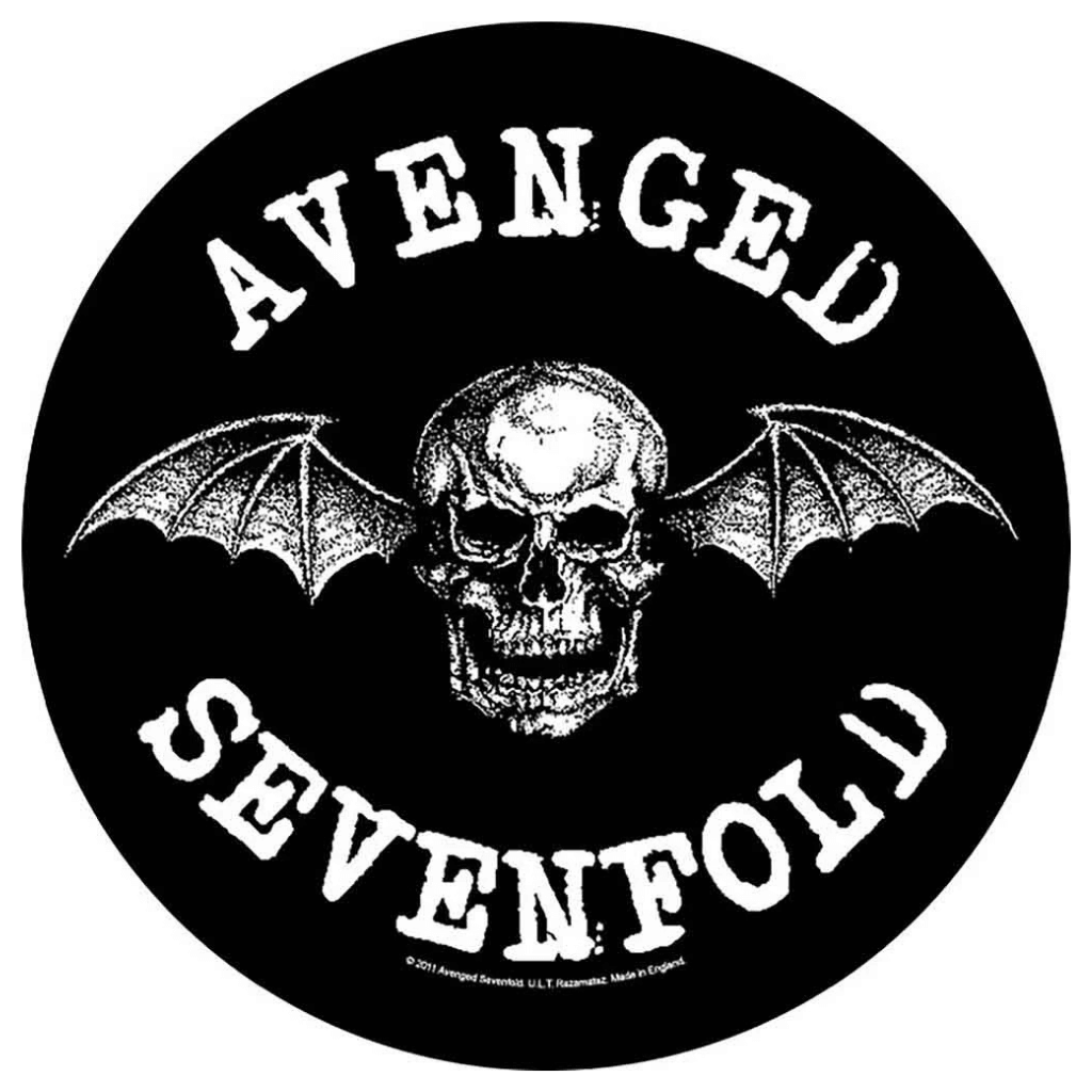 Avenged Sevenfold Backpatch Rückenaufnäher Rund  · Death Bat (Ø 28cm) von ROCKOFF