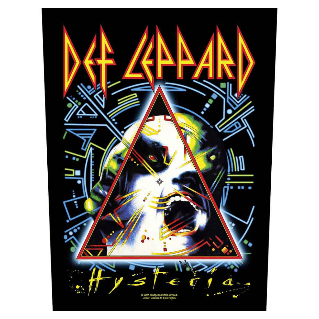 Def Leppard Backpatch Rückenaufnäher · Hysteria (29cm x 34cm) von ROCKOFF