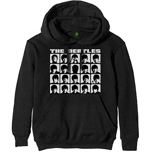 Felpa # Xl Unisex Black # Hard Days Night Faces Mono von The Beatles