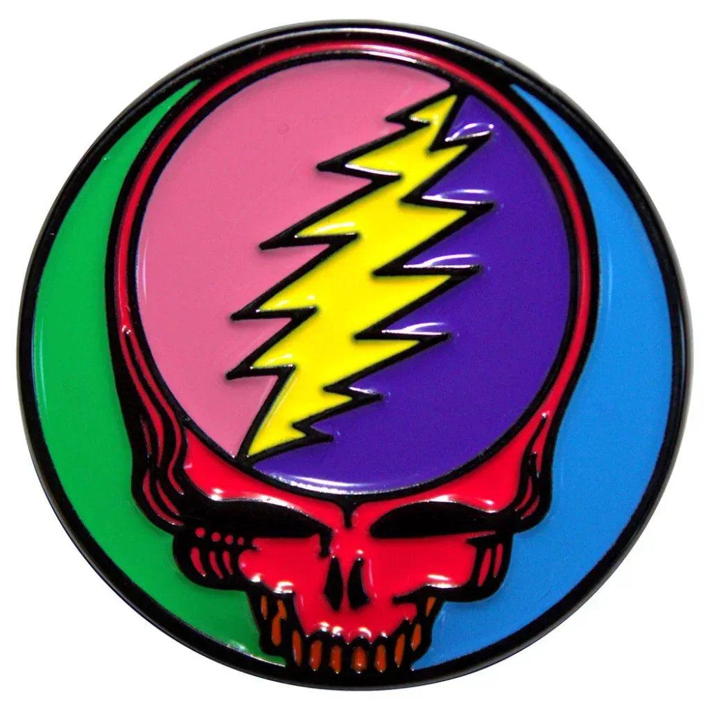 Grateful Dead Anstecker Pin Rund · Skull (Ø 4cm) von ROCKOFF