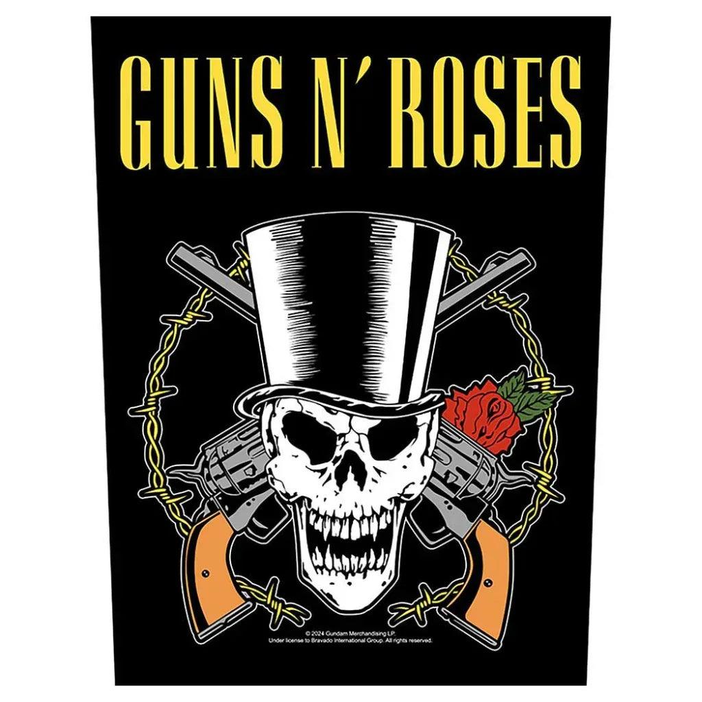 Guns N' Roses Backpatch Rückenaufnäher · Skull & Guns (29cm x 34cm) von ROCKOFF