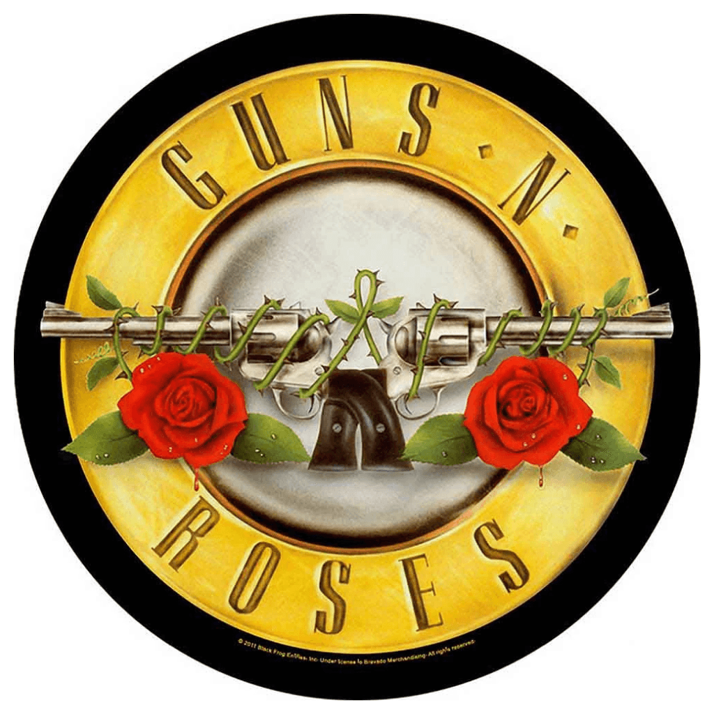 Guns N' Roses Backpatch Rückenaufnäher Rund · Bullet Logo (Ø 28cm) von ROCKOFF