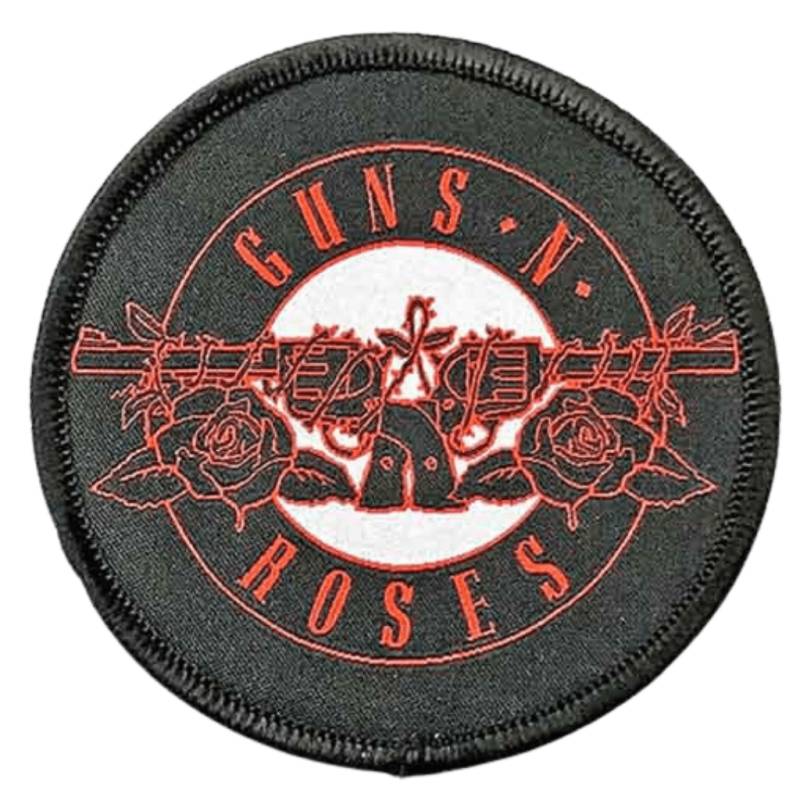 Guns N' Roses Patch Rund · Red Logo (Ø 7cm) von ROCKOFF