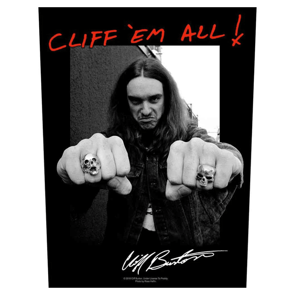 Metallica Backpatch Rückenaufnäher · Cliff Em All (29cm x 34cm) von ROCKOFF