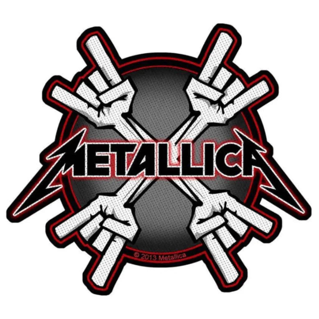 Metallica Patch Rund · Metal Horns (9cm x 9cm) von ROCKOFF