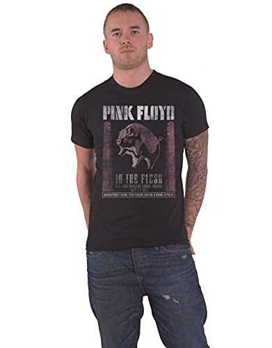 Pink Floyd Herren T-Shirt In The Flesh, Schwarz (Black), XL von Pink Floyd