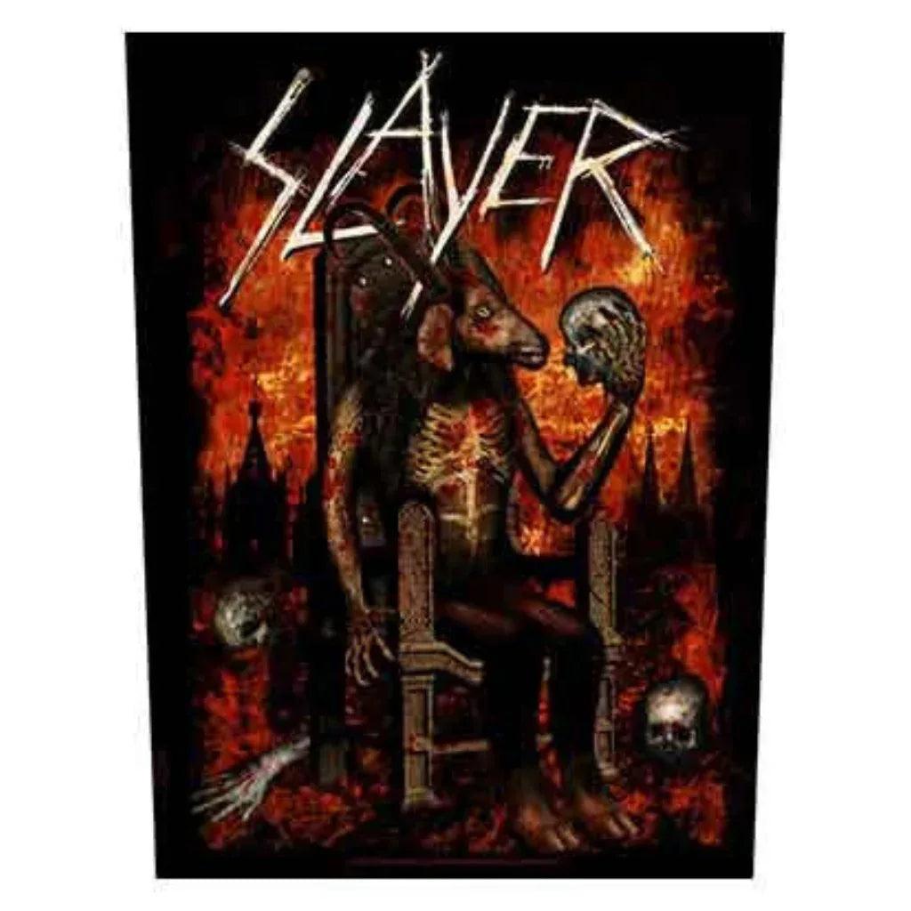 Slayer Backpatch Rückenaufnäher · Devil On Throne (29cm x 34cm) von ROCKOFF