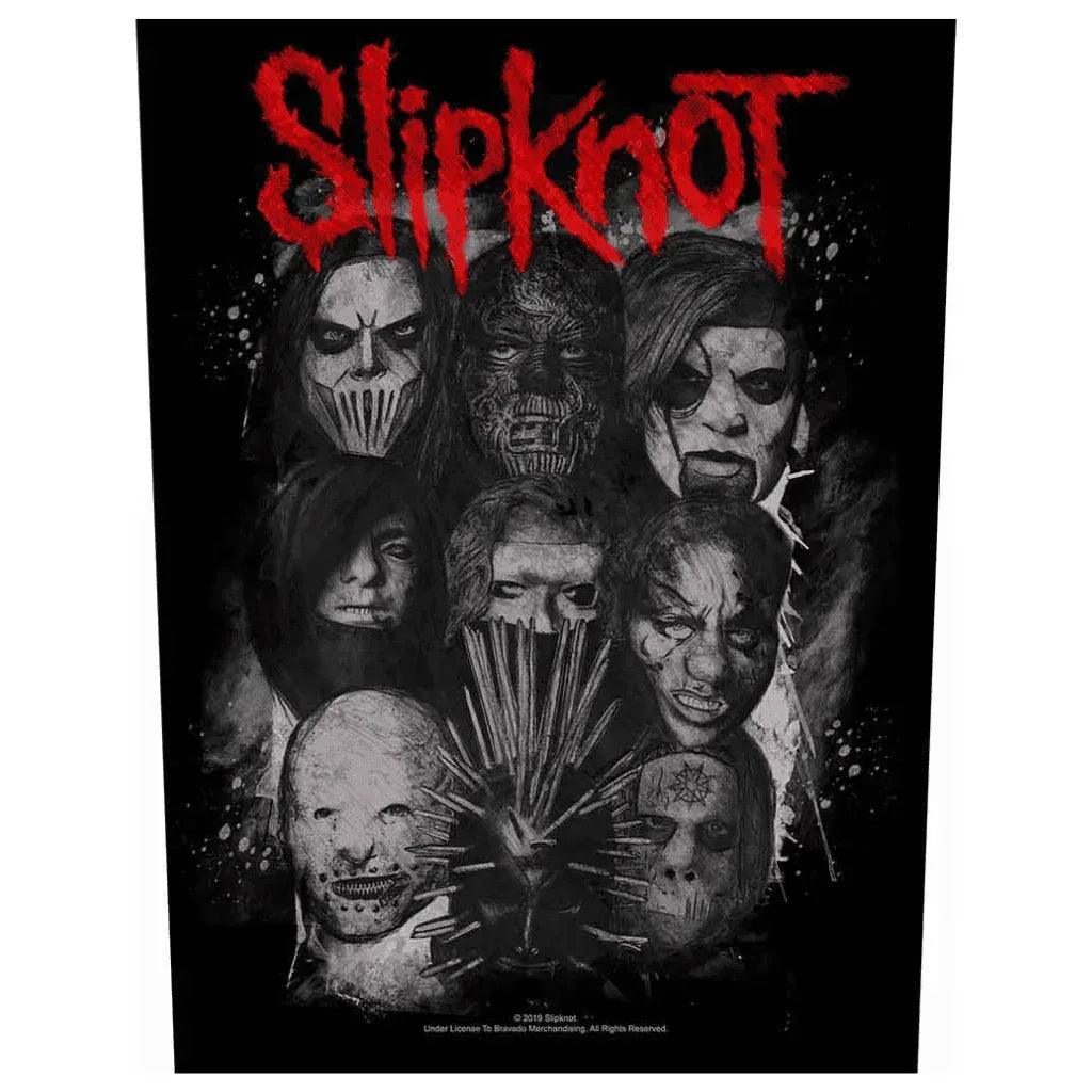 Slipknot Backpatch Rückenaufnäher · Band Masks (29cm x 34cm) von ROCKOFF