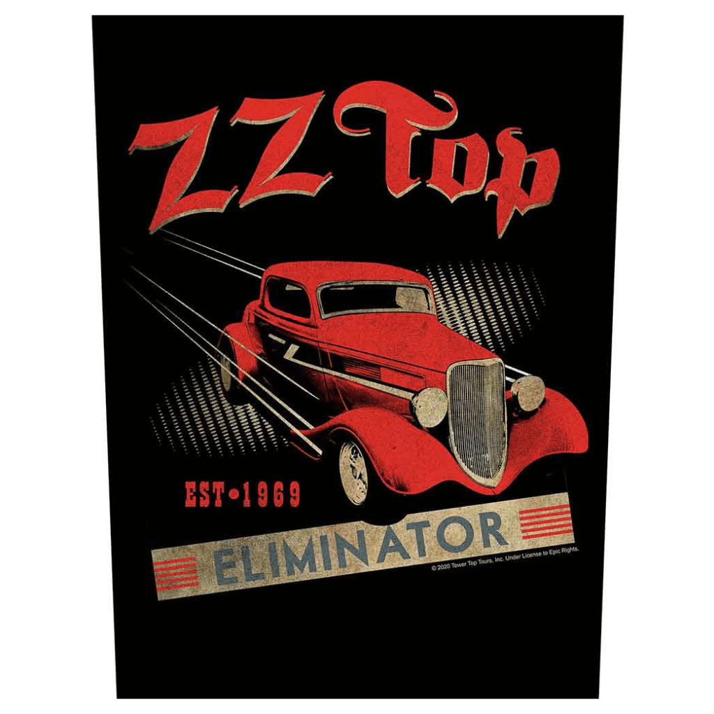 ZZ Top Backpatch Rückenaufnäher · Eliminator(29cm x 34cm) von ROCKOFF