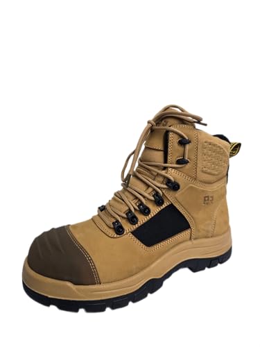 ROCKROOSTER CP212 Arbeitsstiefel mit Zehenkappe aus Verbundmaterial, Braun, 45 EU von ROCKROOSTER