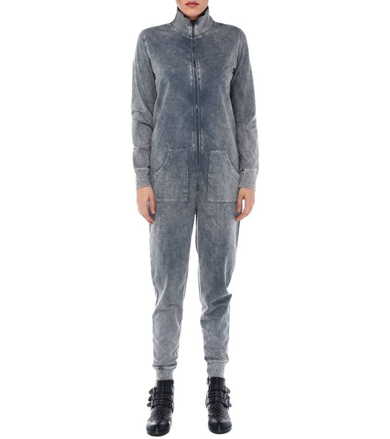 ROCKUPY Damen Jumpsuit gebatikter Overall mit Rücken-Print cooler Einteiler Onesie 393825 Grau/Weiß von ROCKUPY