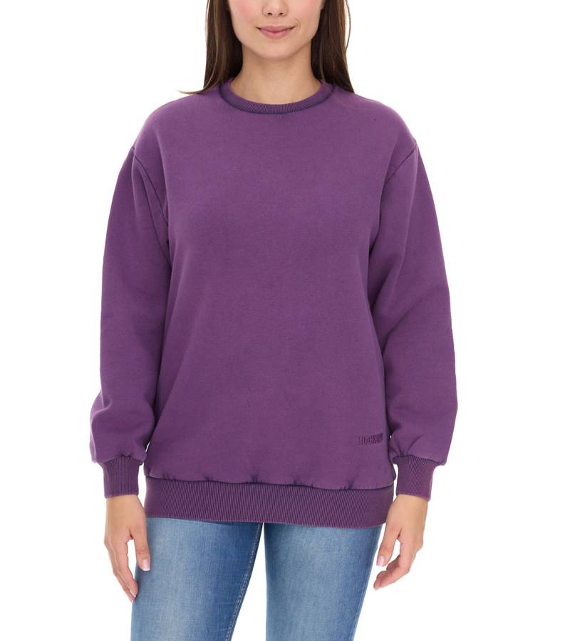 ROCKUPY Damen Sweatshirt Baumwoll-Shirt Winter-Sweater mit Logo-Stickerei RPW20_040304 406 Lila von ROCKUPY