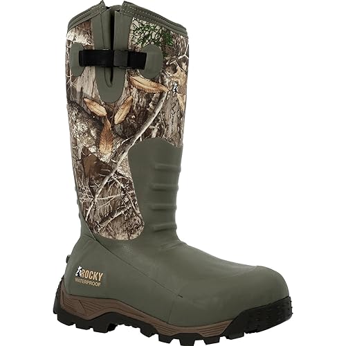 ROCKY Herren Sport Pro Rubber 1200g Insulated Waterproof Outdoor Boot Kniehohe Stiefel, Moosige Eiche, Break Up Country, 42 EU von ROCKY