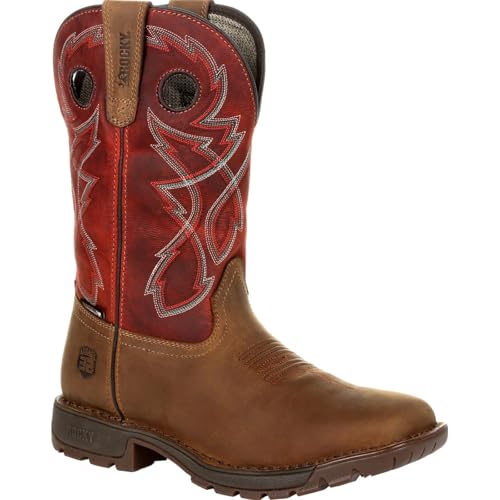 ROCKY Legacy 32 wasserdichter Westernstiefel, Hellbraun / Rot, 42 EU von ROCKY